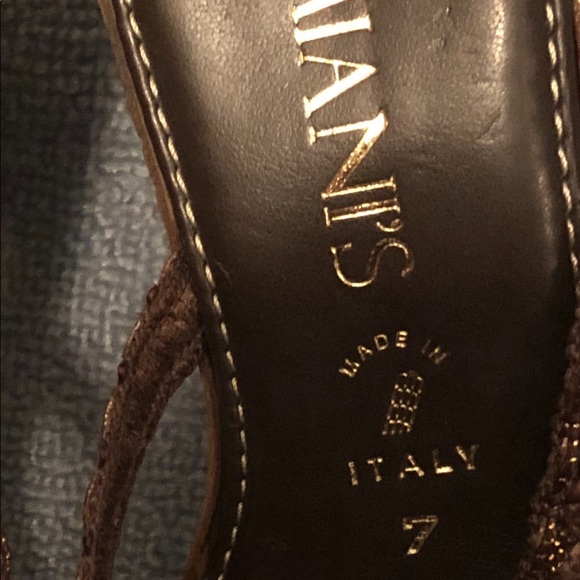 DAMANI CORK SANDALS , made in Italy, slip ons size 7, wedge cork - Picture 7 of 12